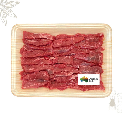 Fresh halal beef flank stir fry in Singapore