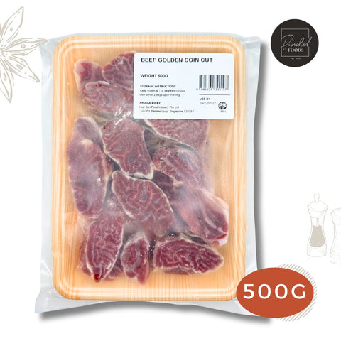 Halal beef golden coin cut in Singapore