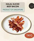 Halal sliced beef bacon
